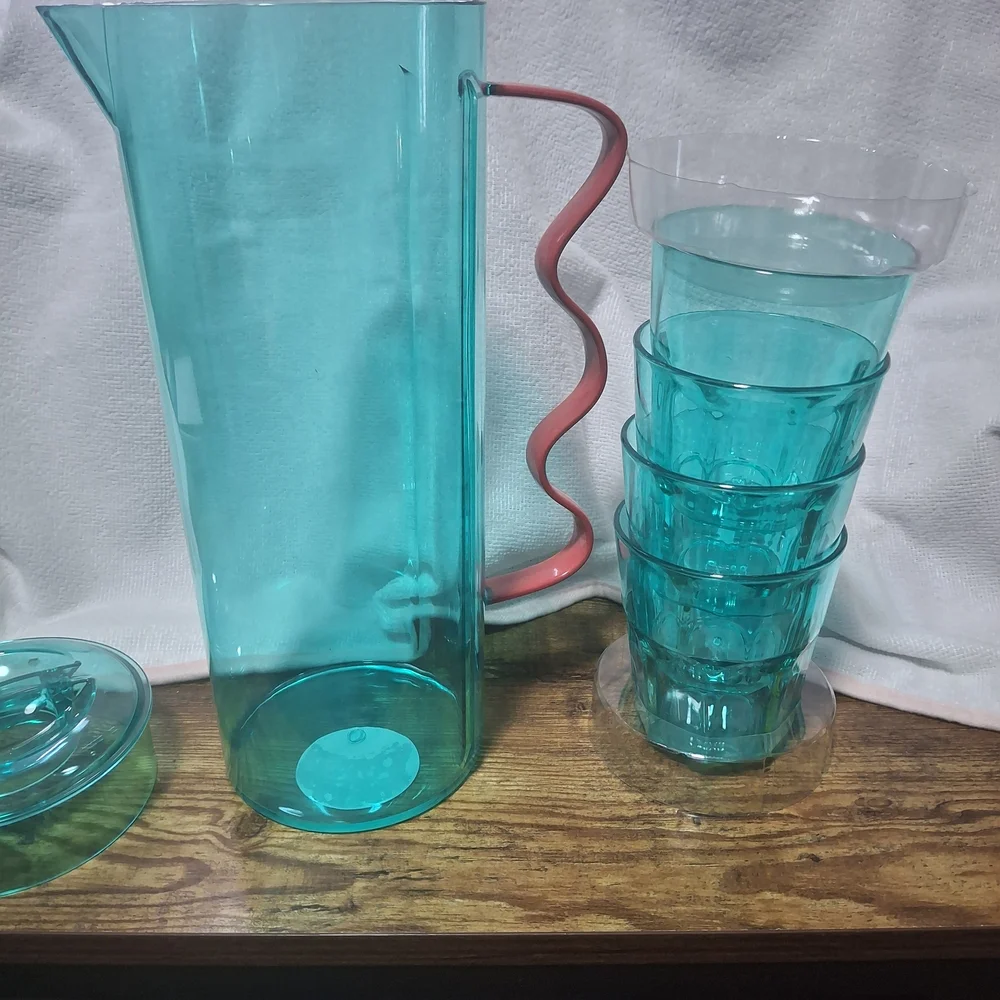 Aqua Pitcher and Tumbler Set